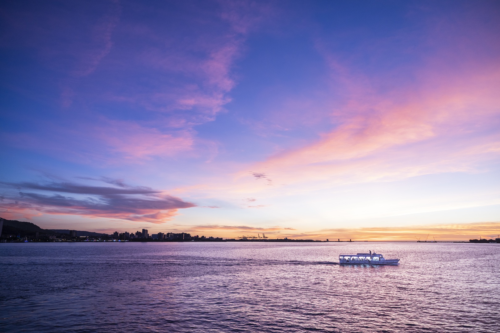淡水出海口夕陽
